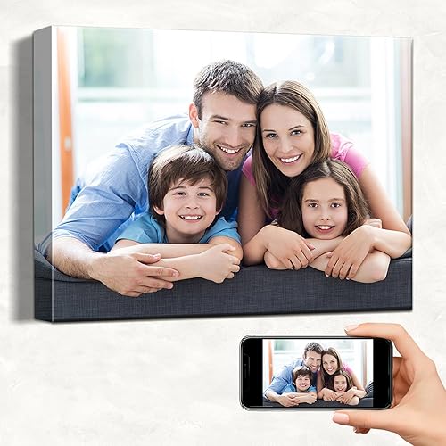 karani Custom Canvas Prints with Your Photos, Personalized Wall Art for Home Decor, Unique Personalized Gifts for Wedding, Birthday, Family & Friends, Ready to Hang Canvas Prints 32x24