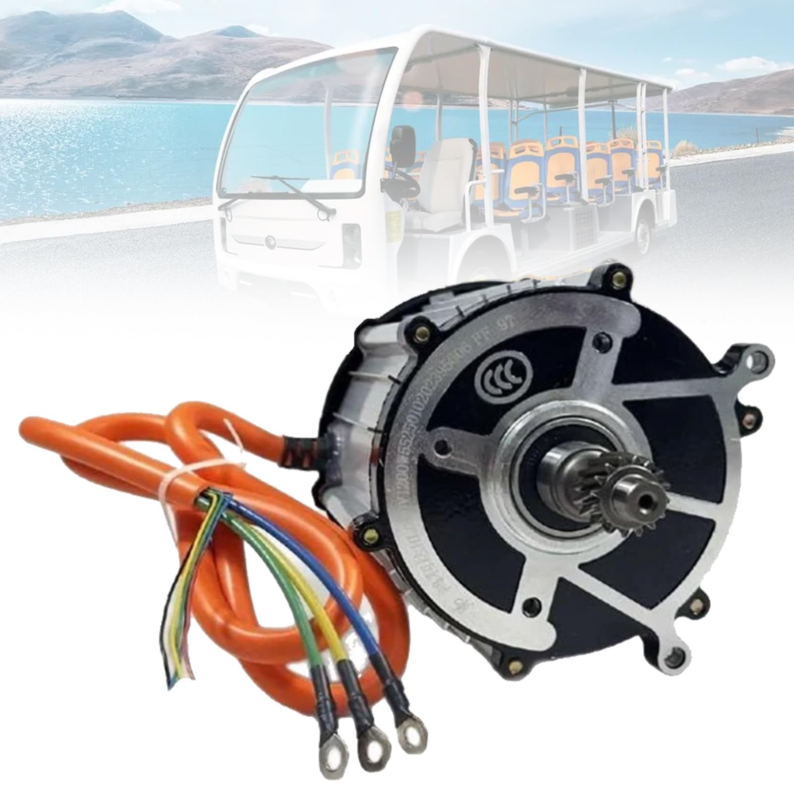 Electric Tricycle Differential Motor, 48V / 60V / 72V Brushless DC Motor, with Permanent Magnet, 5 Holes 16 Teeth Motor, for Electric Tricycle, Four-Wheeler, Karting, Scooter, DIY Part. 60V-350W