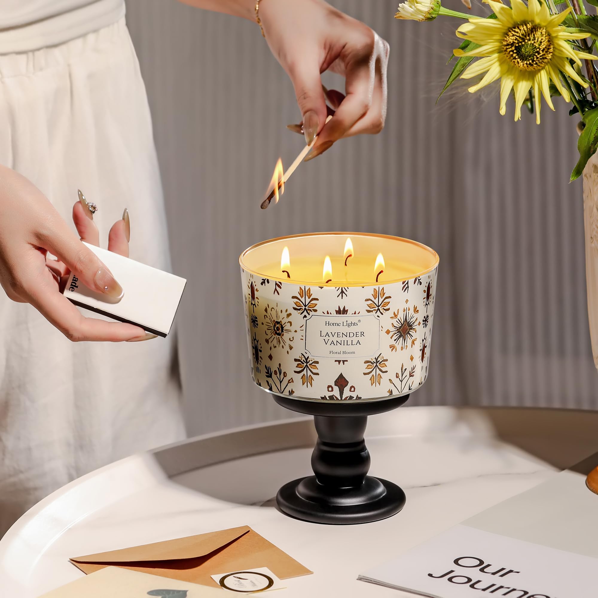 Grande Bougie Végétale Parfumée De Luxe - 4 Mèches – Bougies Du Monde