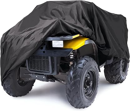 Formosa Covers Heavy-Duty ATV Cover Waterproof 300D Oxford with UV Protection, Reinforced Grommets, Ventilated Design Fits Honda, Polaris, Yamaha, Kawasaki, Arctic Cat Black, XXL