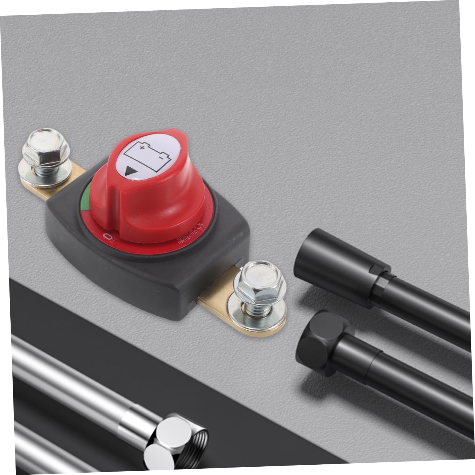Interruttore di Scollegamento Batteria Auto in Ottone e Abs | Design di Interruzione Integrato, Accessorio per Modifiche Automotive, Uso su Batteria
