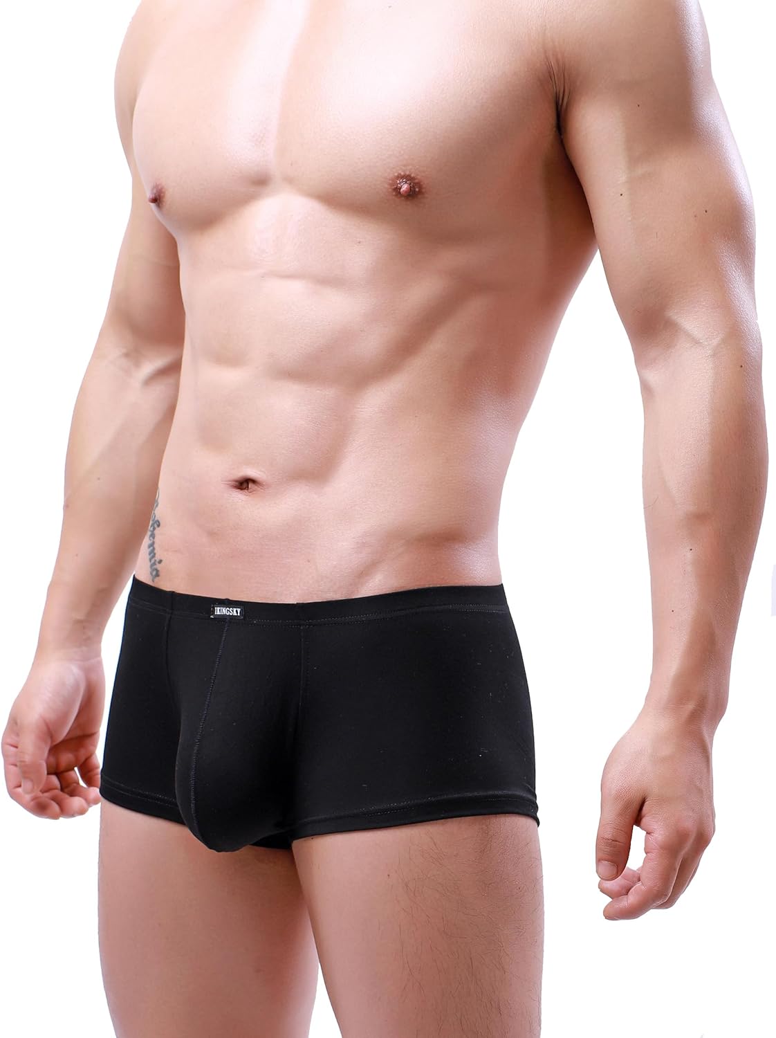 iKingsky Men's Modal Bulge Boxer Briefs Sexy Pouch Shorts Stretch Low Rise Under Panties for Men - Image 5