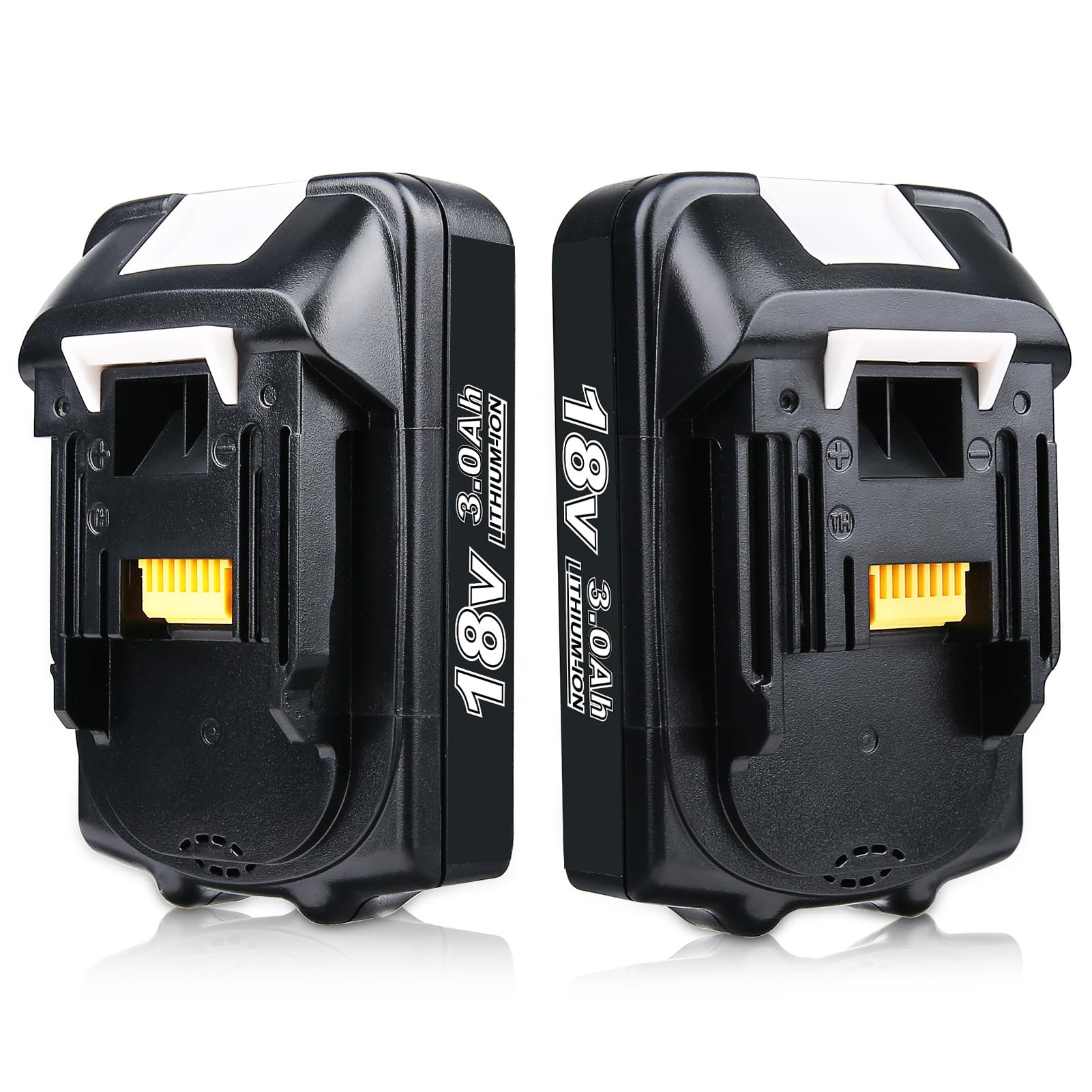 2 pezzi di ricambio 3,0 Ah BL1815 per batteria Makita 18 V agli ioni di litio, compatibile con caricabatterie originali da 18 V e utensili elettrici a batteria BL1830 BL1840 BL1850 BL1860