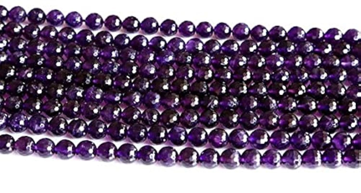 Perles en améthyste naturelle 6mm pour set de bijoux en pierres rondes en vrac LKBEADS