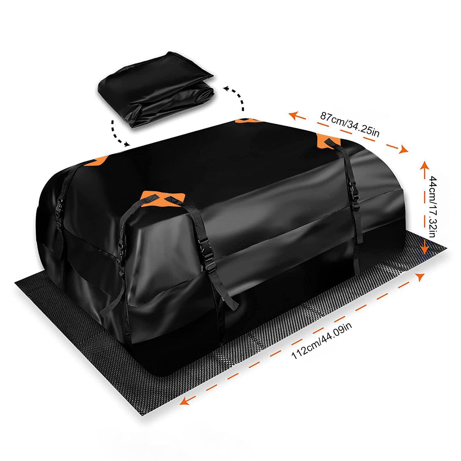 Dachtransporter für Ladung, Dachlast | wasserdichte Gepäckträgertasche für | Gepäckträger – stabile Autoaufbewahrung weiche Halterungen mit großer Kapazität obere Gepäckaufbewahrung
