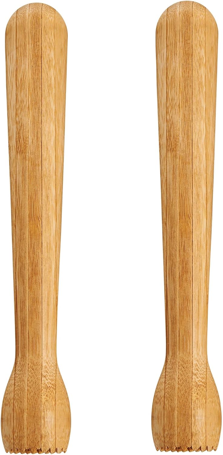 HIC Kitchen's Bar Muddler, Natural Bamboo, Set of 2, 51000/2