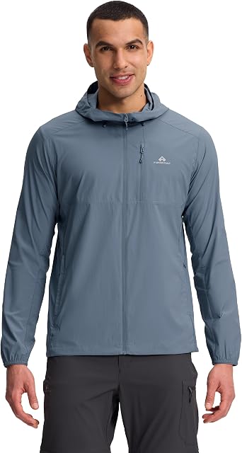 Pioneer Camp Mens Running Jacket UPF 100+ Lightweight Windbreaker