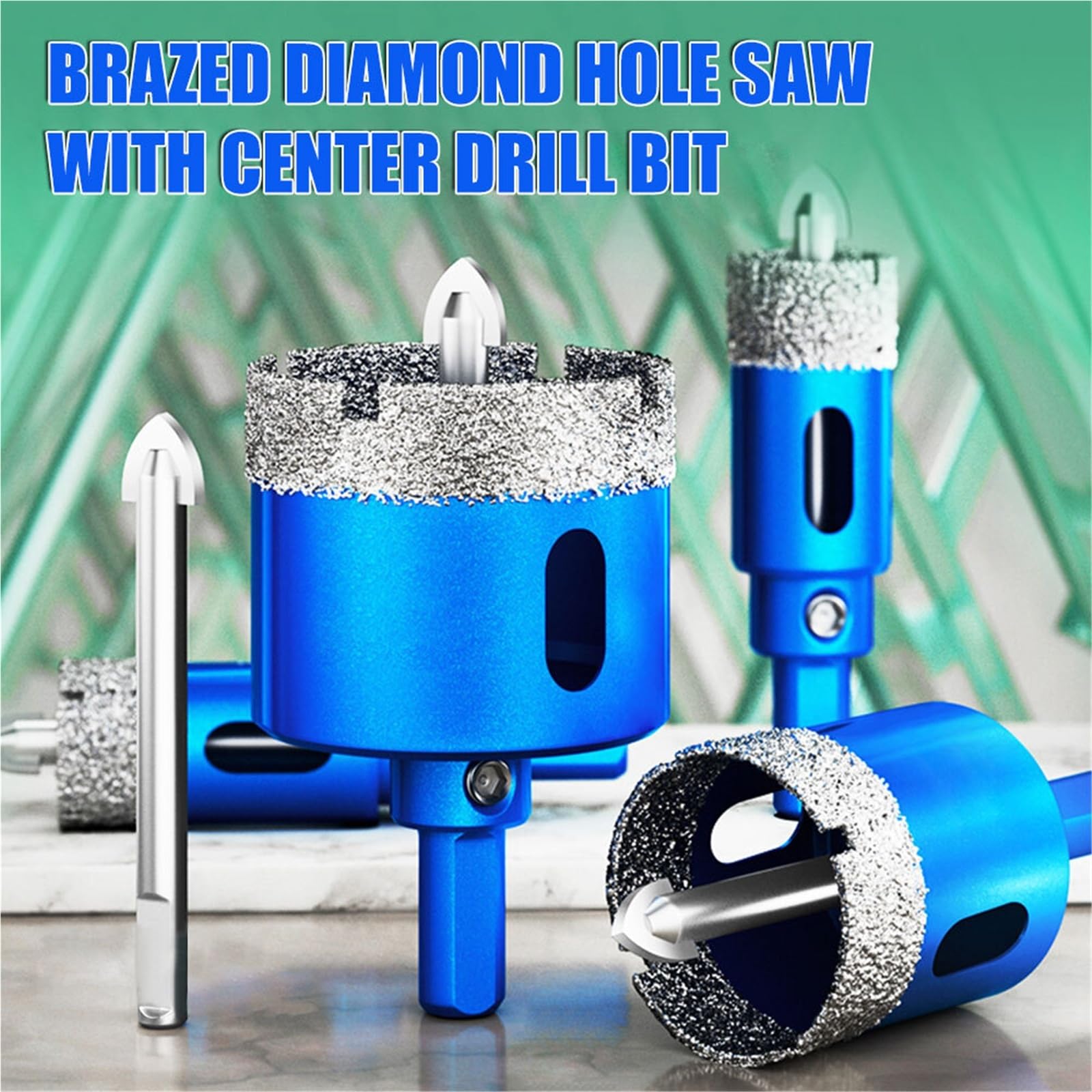1pc 18-110MM Diamond Coated Drill Bits Set Ceramic Tile Hole Saw With Position Drill For Glass Marble Granite Stone Porcelain(90mm)