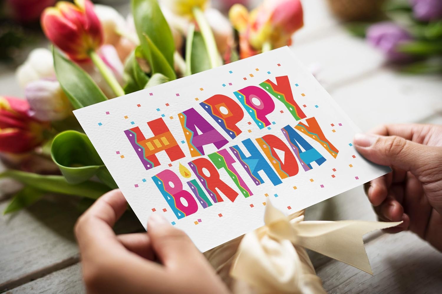 Stonehouse Collection | 40 Custom Happy Birthday Postcards | 4"x6" Size for Easy Mailing | Fun and Festive Cards for Family, Friends, and Colleagues (Personalized)