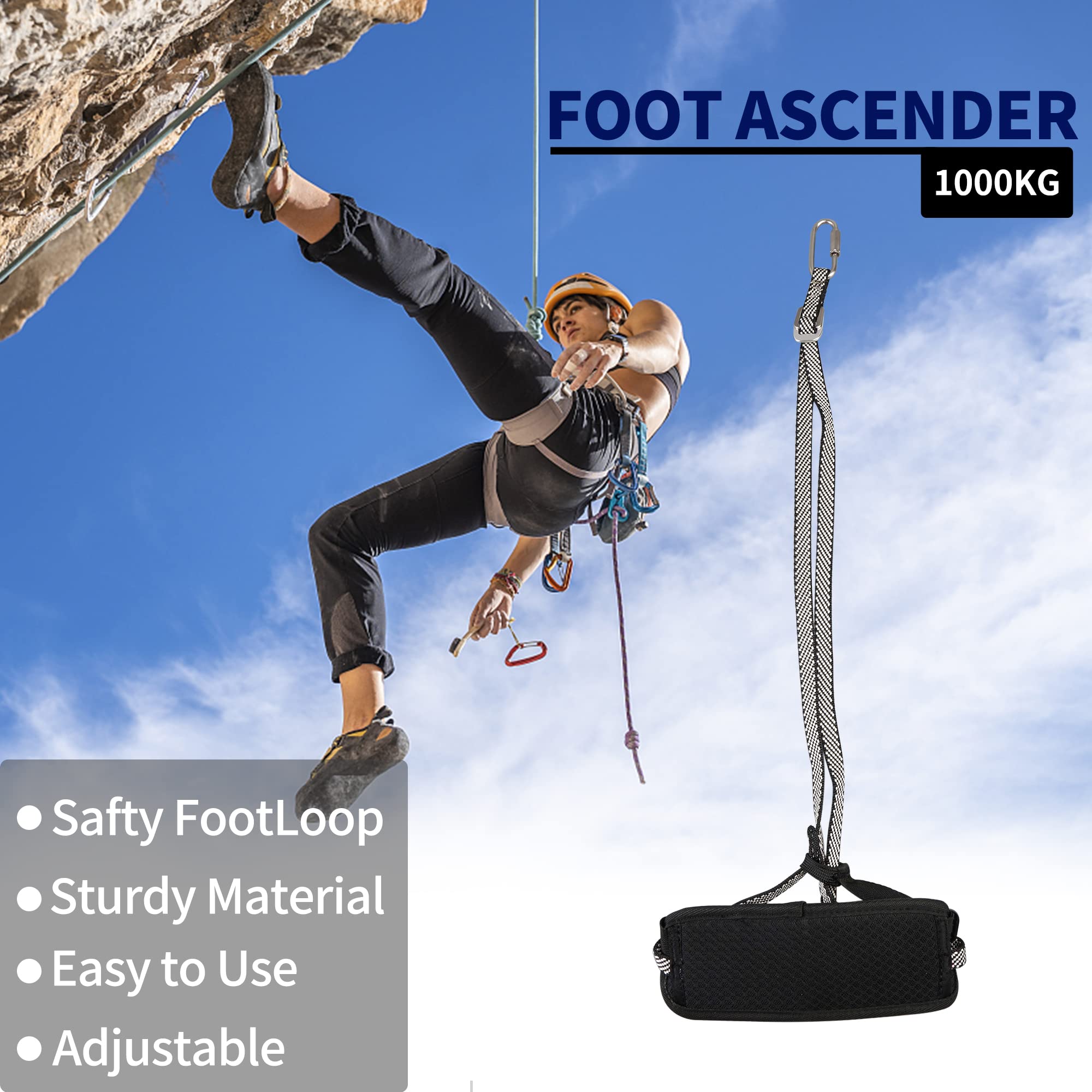 MAGT Kletter Fußschlaufe - Steigklemme Für Bergsteigen Und Höhlenforschung