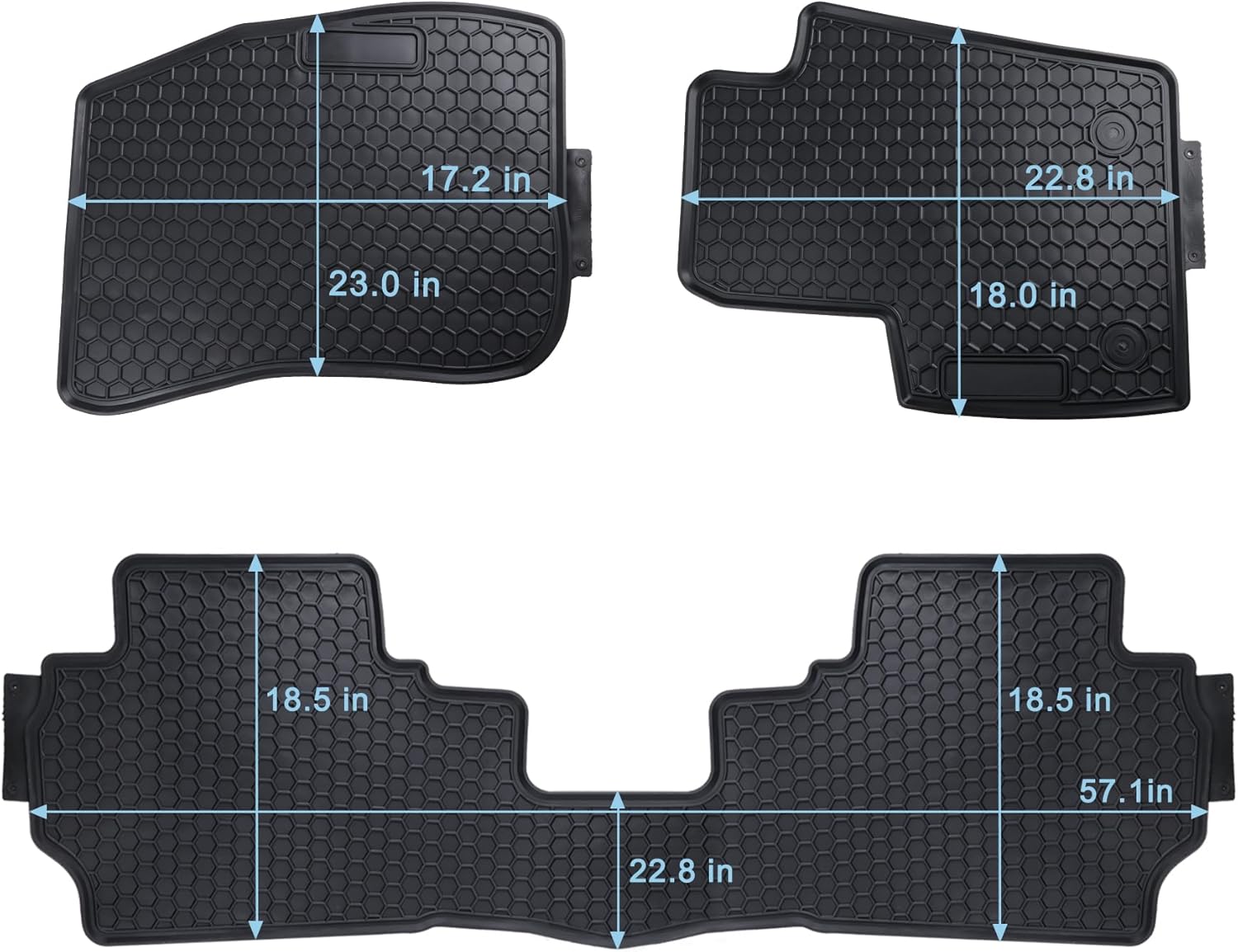 TeddyTT Floor Mats Compatible with Ford Fusion 2013 2014 2015 2016 2017 2018 2019 2020 2021 Heavy Duty Rubber Front&Rear Car Carpet Waterproof Custom Seasons Odorless all weather 2017-2022 Lincoln MKZ