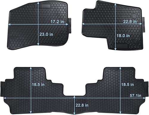 Miniatura 7 de TeddyTT Alfombrillas de Piso Compatibles con Ford Fusion 2013 2014 2015 2016 2017 2018 2019 2020 2021 Alfombra de Automóvil de Goma de Servicio
