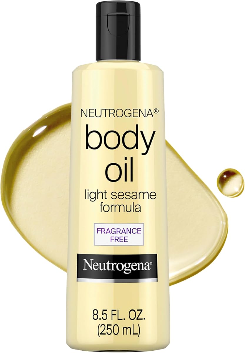 Neutrogena Body Oil Light Sesame Formula, Fragrance-Free, 8.5 fl. oz