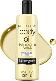 Neutrogena Light Sesame Body Oil, Fragrance-Free, 8.5 fl oz