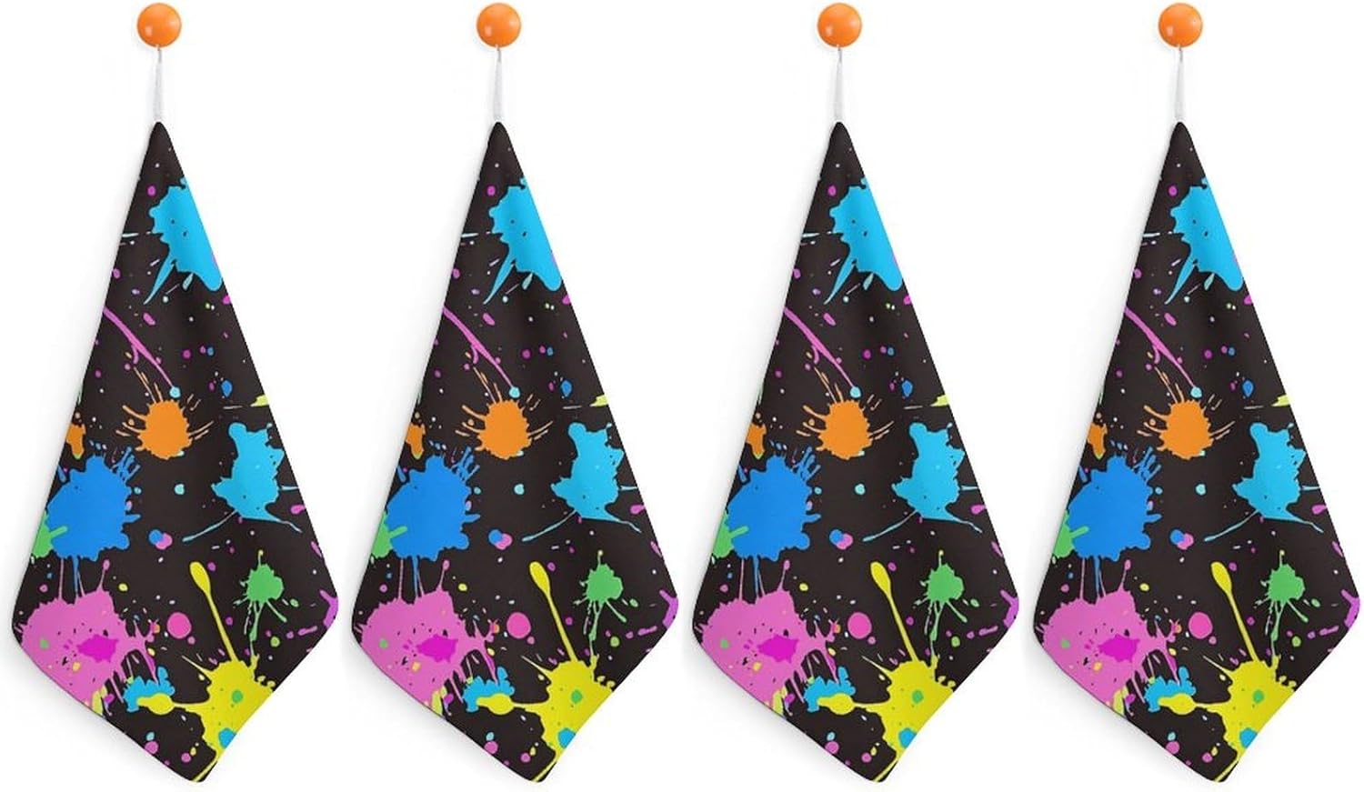 Tie Dye Ink Jet Towel Hand Towels Decorative Towel for Bathroom Kitchen Shower Gym 4PCS