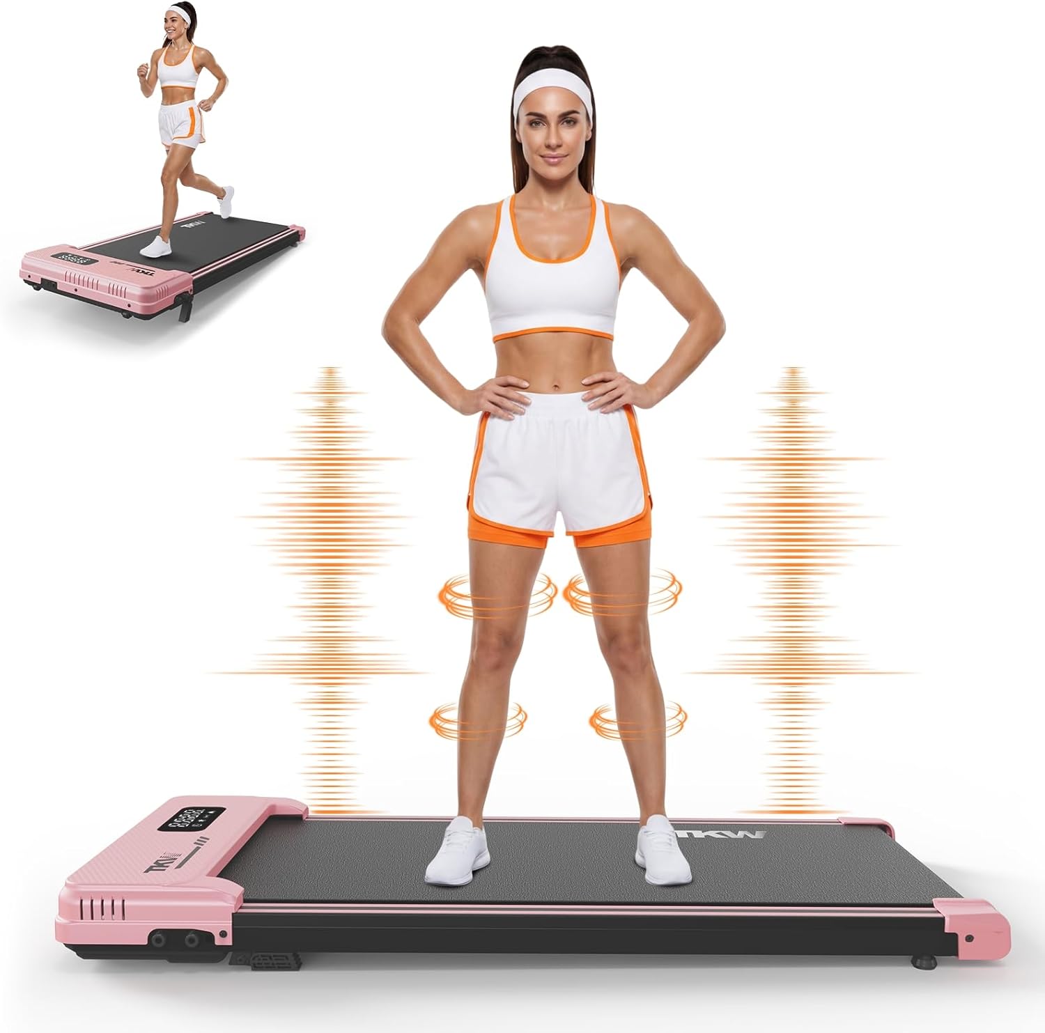 Walking Pad Treadmill with Incline, 3 in 1 Walking Pad Under Desk Treadmill for Home Office, 2.5HP Walking Vibration Pad with Remote Control, Portable Treadmills for Home Small, LED Display