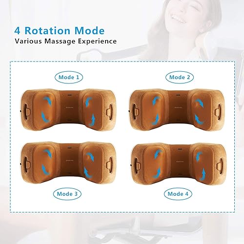 Miniatura 6 de Breo Masajeador eléctrico de cuello con calor, tejido profundo 3D, masajeador inalámbrico portátil, alivia la espondilosis cervical, rigidez