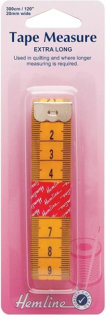 Hemline H256 | Metric & Imperial Extra Long Tape Measure | 300cm/120in