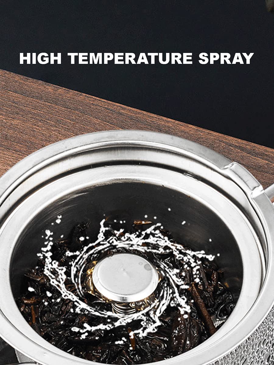 Hervidor eléctrico de Vidrio, hervidor de Agua de ebullición rápida de 1,2L con LED Iluminado, función de Mantenimiento del Calor, Plata, Control de botón
