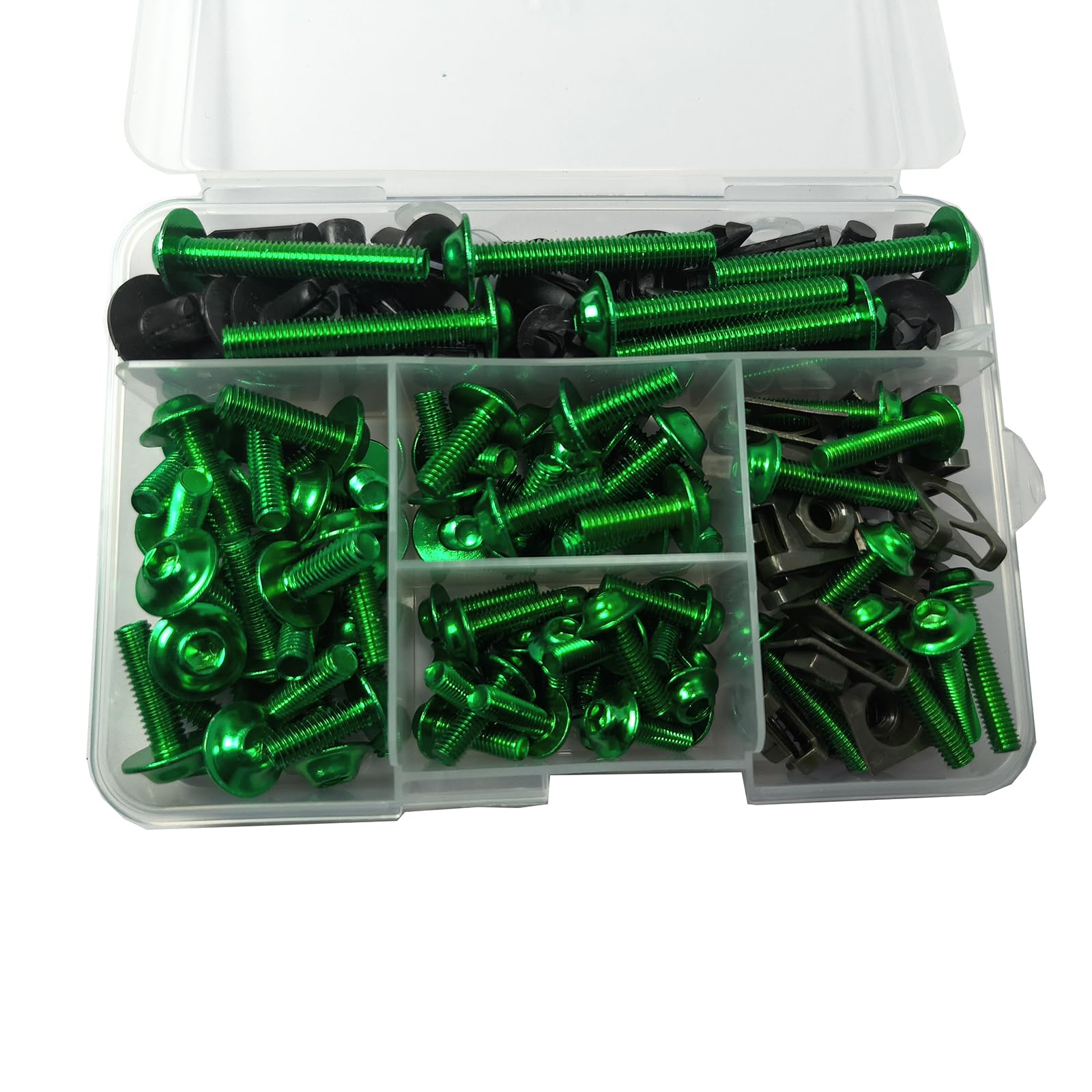 210pcs Motorcycle Fairing Bolts Kit for Sportbike Green