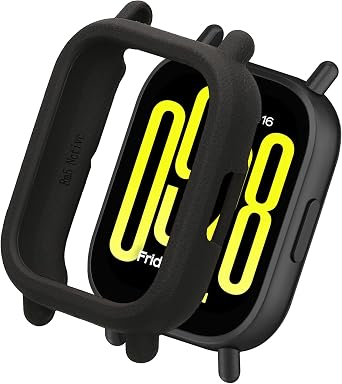 kwmobile Smartwatch Case Edge Protection for Xiaomi Redmi Watch 5 Active Case - Fitness Tracker Cover - Scratch-Resistant TPU Watch Cover - Black