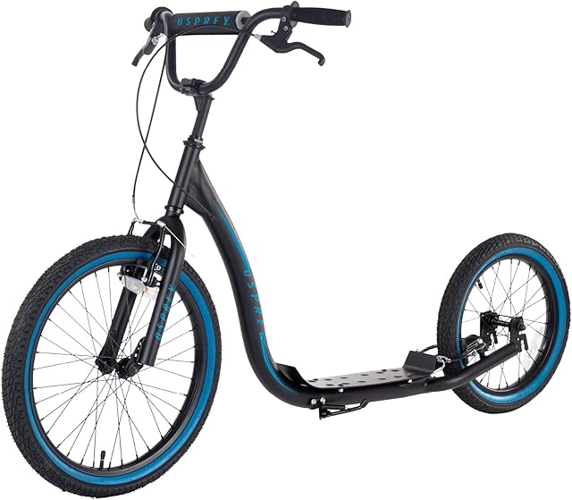 Osprey BMX Scooter | Adult Scooter with Big Wheels, Adjustable Handlebars and Off-Road Calliper Brakes, Multiple Colours
