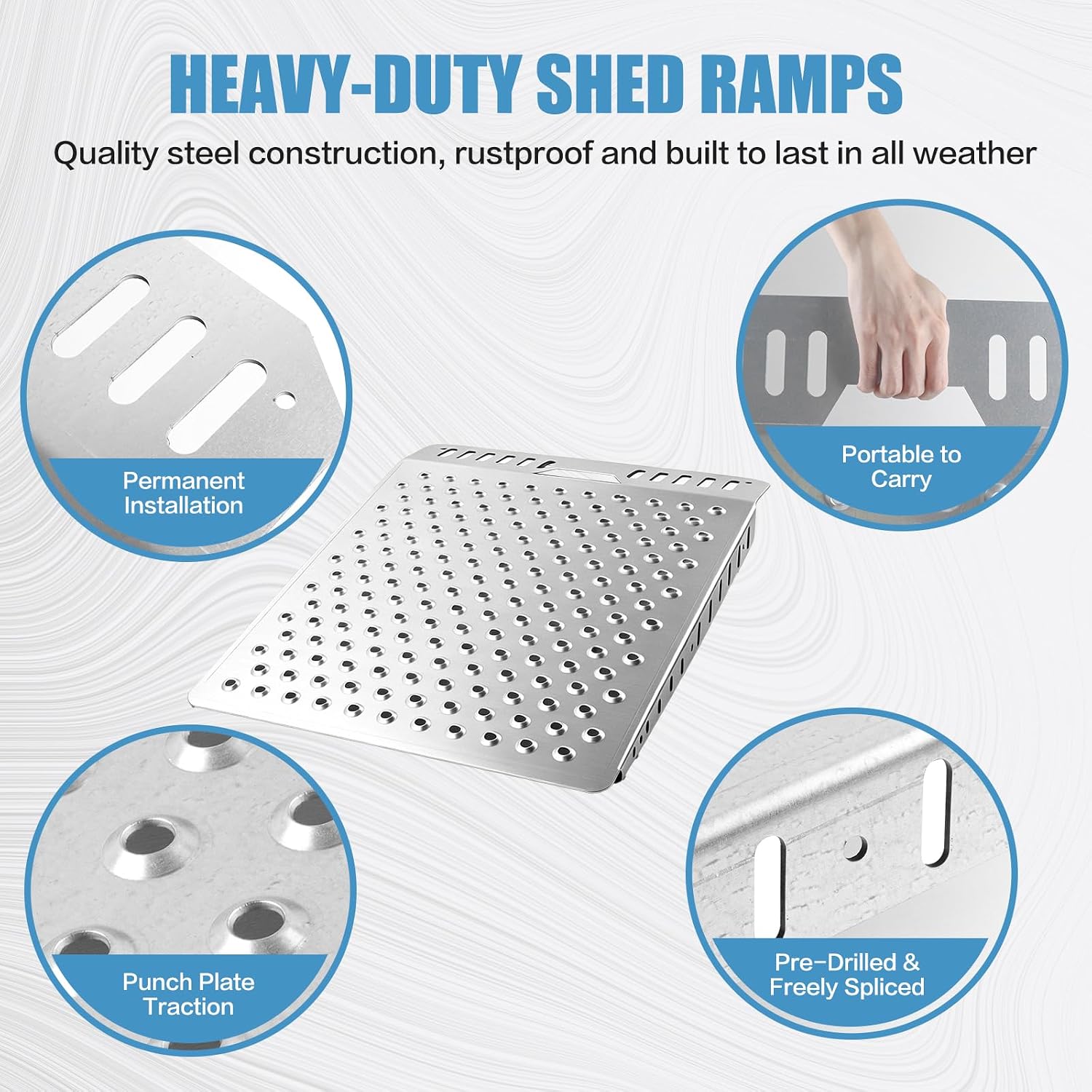 Shed Ramp, Ramps for Sheds, Heavy Duty Shed Ramp for Riding Mower