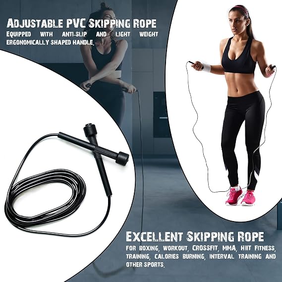 Orret Home Professional Jump Rope: Non-Slip Handle, Adjustable Speed Rope, Ideal for Men, Women and Kids, Home Exercises and Fitness, Fat Burning, Boxing, Crossfit and MMA