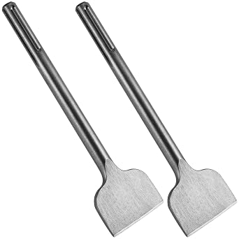 2 Piece SDS Max Shank Scaling Chisel, 3 x 11 Inch SDS Plus Shank Scaling Chisel, Thinset Removal Bit Chisel Tool Compatible with SDS Plus Hammer