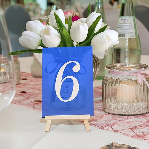 Miniatura 6 de Hojas acrílicas azules de 18 de pulgada de grosor, 0.118 in, paquete de 6 hojas de plexiglás azul transparente de 5 x 7 pulgadas, para letreros,