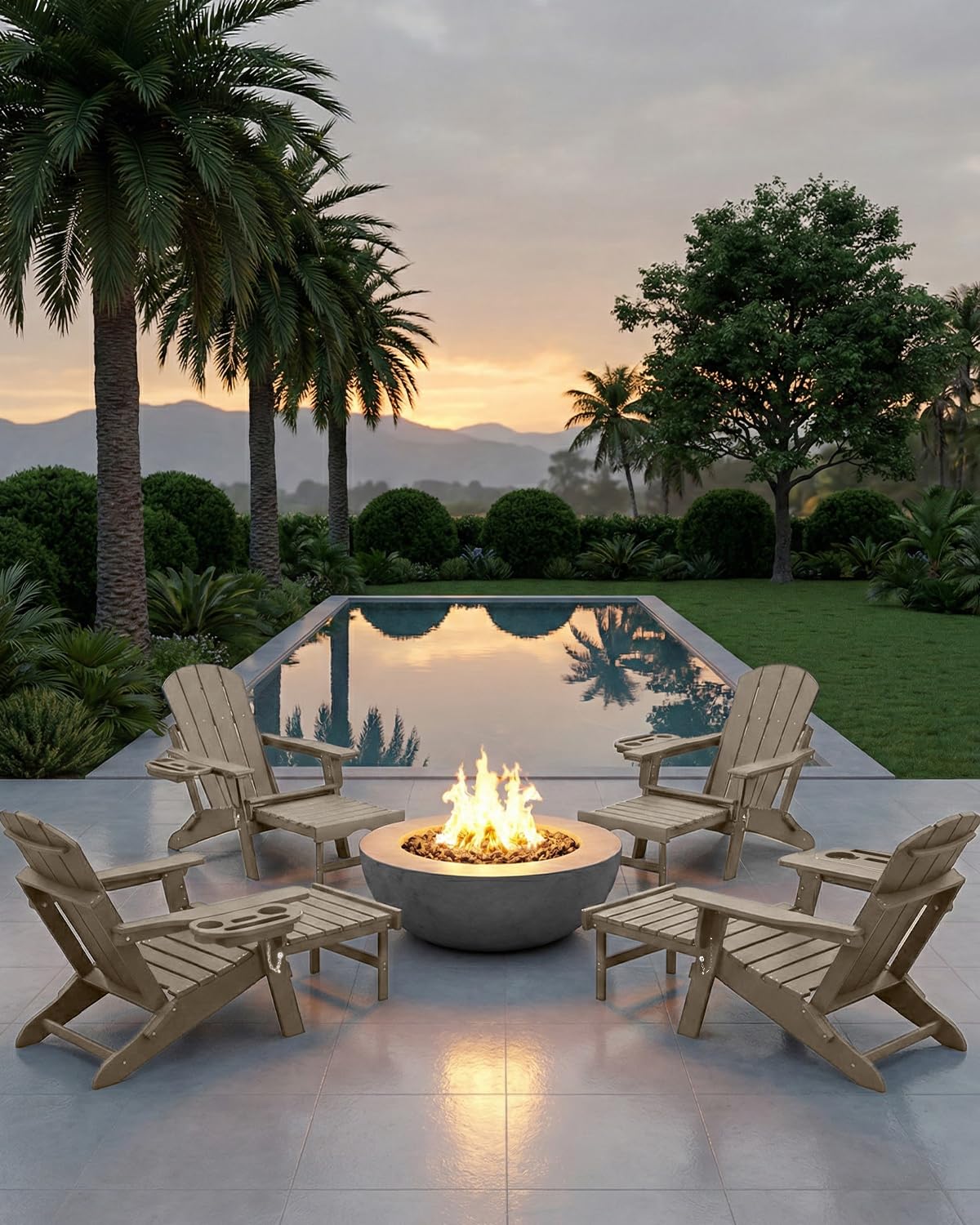 Amazon.com: NAVINE Adjustable Adirondack Chair with Retractable
