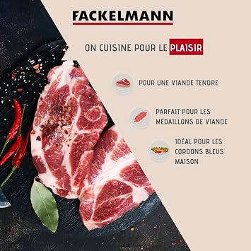 Fackelmann 31127 Meat tenderizer, Beech Wood, Natural