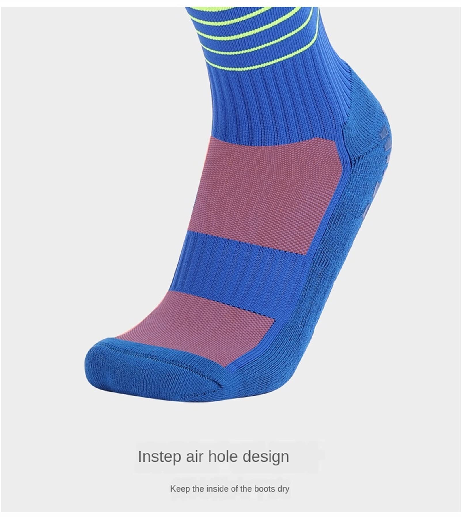 Calcetines de fútbol Antideslizantes Antideslizantes de Silicona Transpirable hasta la Rodilla-Altos Largos Deportes Gimnasio Calcetines de Ciclismo Adultos Calcetines Deportivos