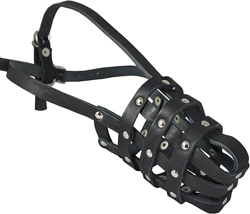 piel Malla cesta Secure Dog Muzzle # 143NegroPastor alemán,, Diseño de Labrador, Husky, dorado Retriever (Circunferencia 11.5," Hocico longitud