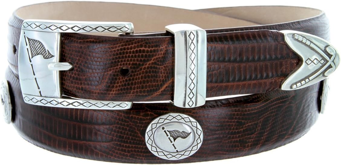 Tournament_Men's Genuine Full-Grain Cowhide Leather Designer Golf Dress Belt,1-1/8"(30mm) Wide