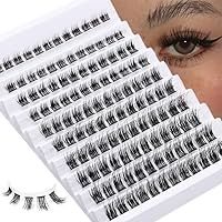 Vista 8 de outopen 140 extensiones de pestañas postizas de aspecto natural, rizo D, pestañas de ojo de gato, individuales, extensiones de pestañas para colocar