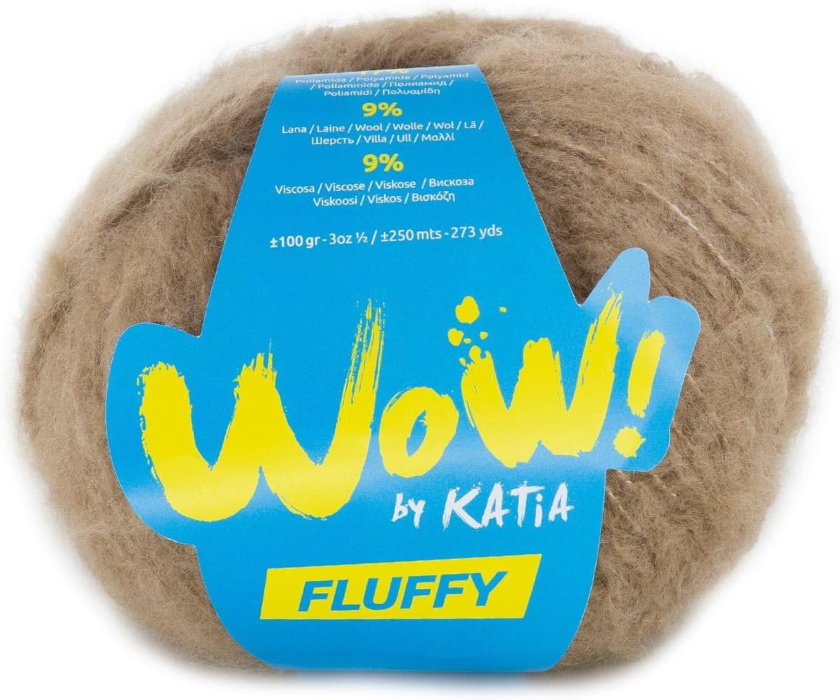 Katia WOW FLUFFY Fuchsia (95) 100g 250m Acrylic Blend Perched Yarn