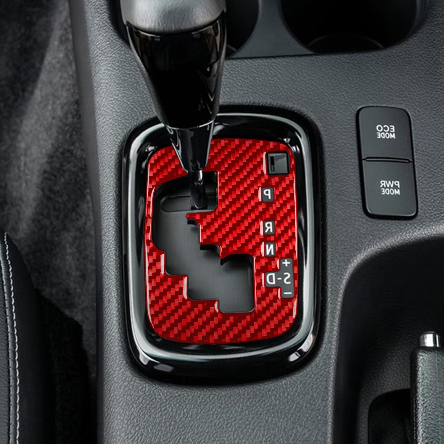 Amazon | カーボンファイバー カーセンターコンソールギアシフト