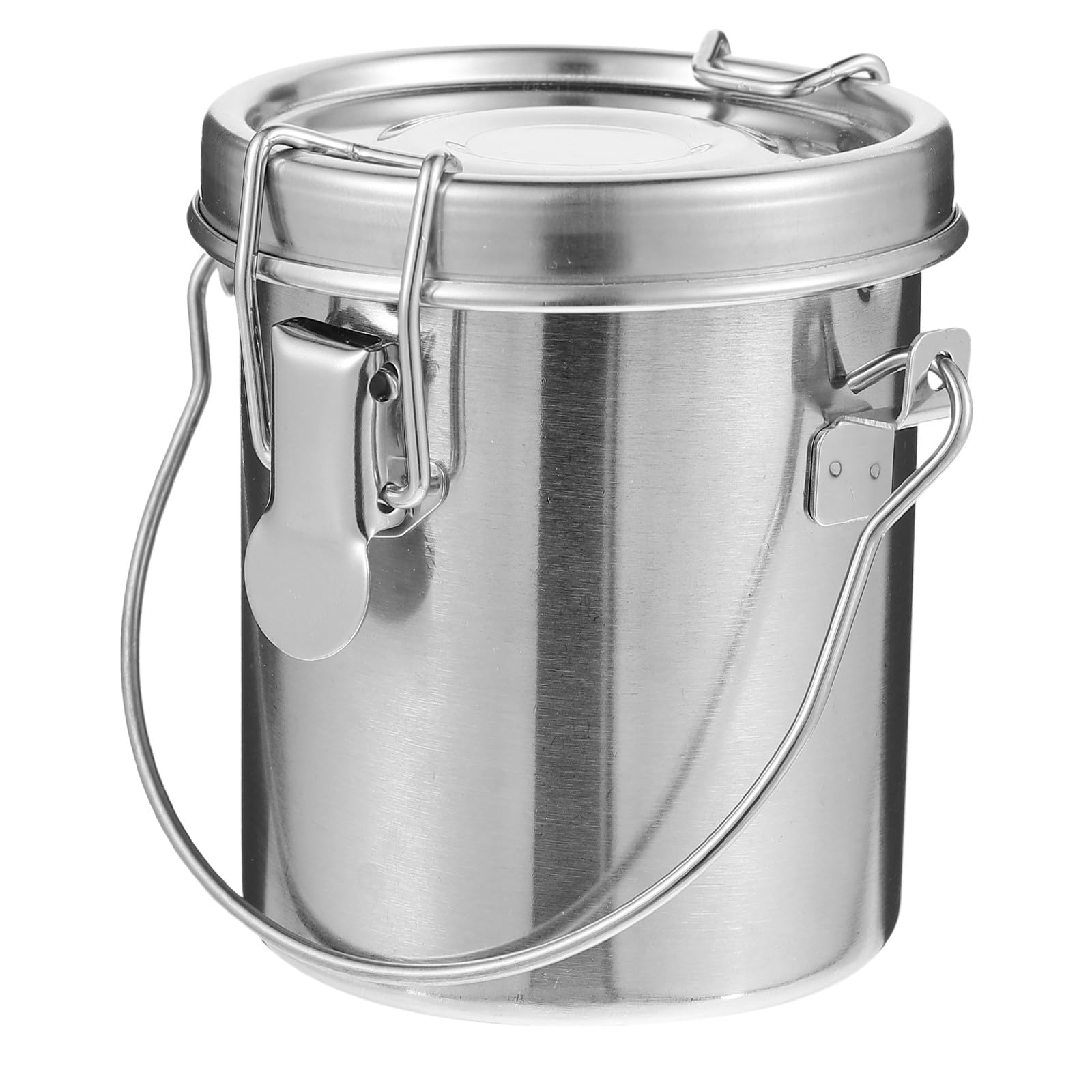 Healifty Stainless Steel Thickened Painting Oil Pot with Lid Small Double-Layer Metal Artist Brush Basin for Paint Brush Cleaning and Pen Washing for Art Supplies