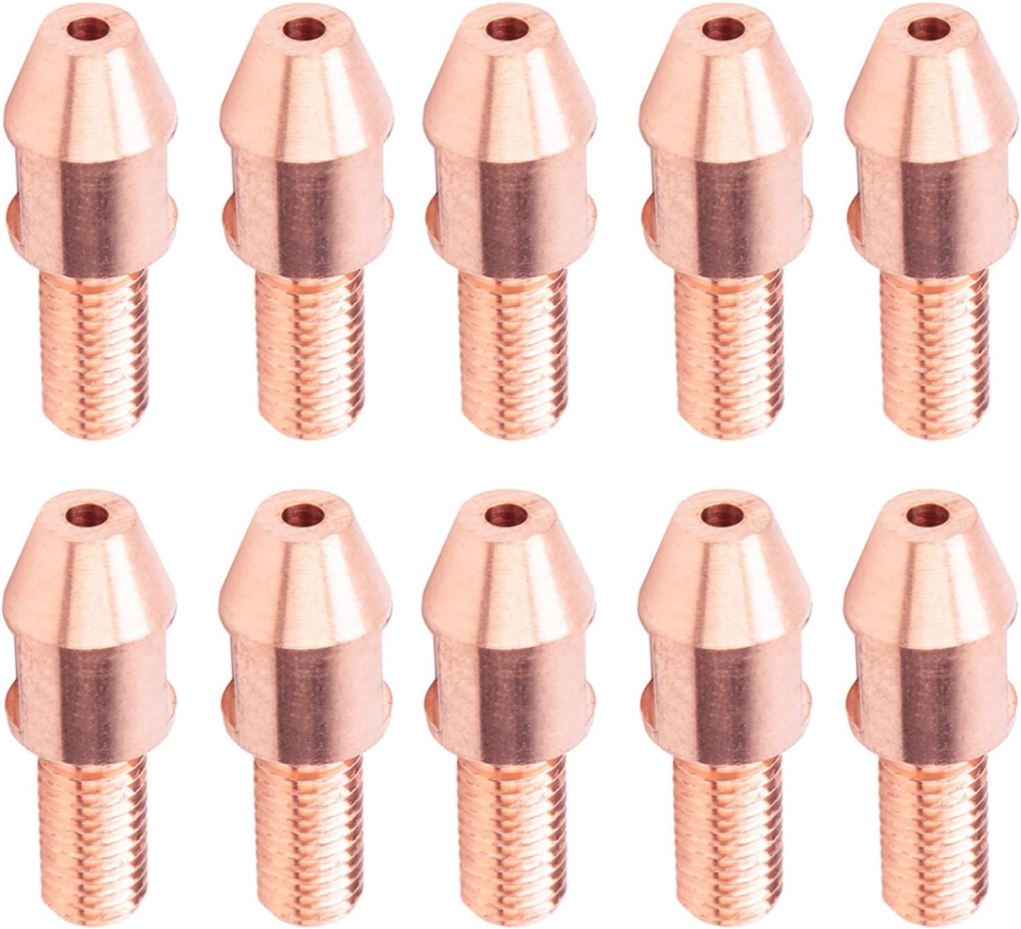 10Pcs Welding Contact Tip Submerged Copper Arc Nozzle Accessory M12, Arc Welding Equipment, Pure Copper CNC Machined Tips for Smooth Welding, Replacement Welding Nozzle for Welder (4.0)