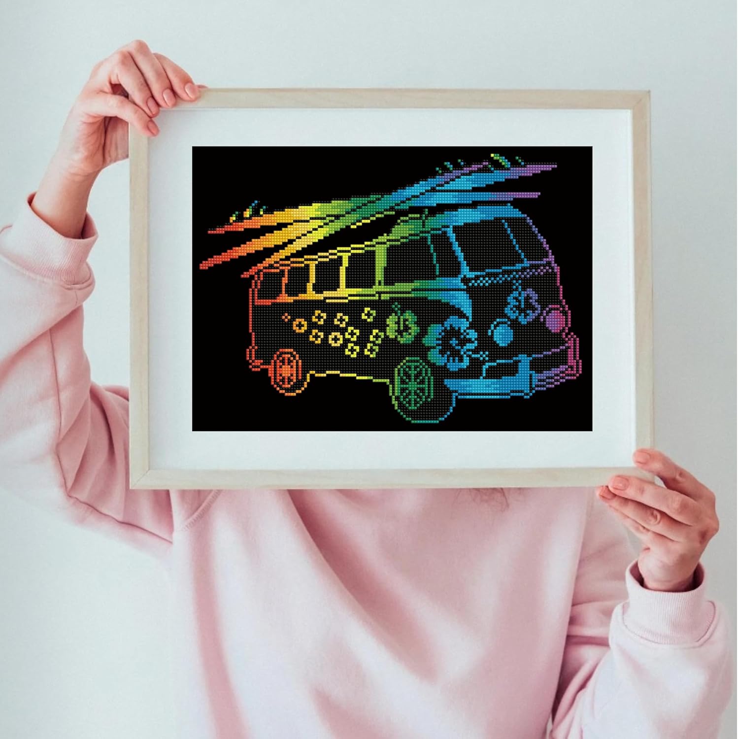 DIAMOND DOTZ Cool Combi Retro Diamond Painting Kits for Adults - Diamond Art Kits a Relaxing Creative Craft Kit with Dotz Gems 16"x12"