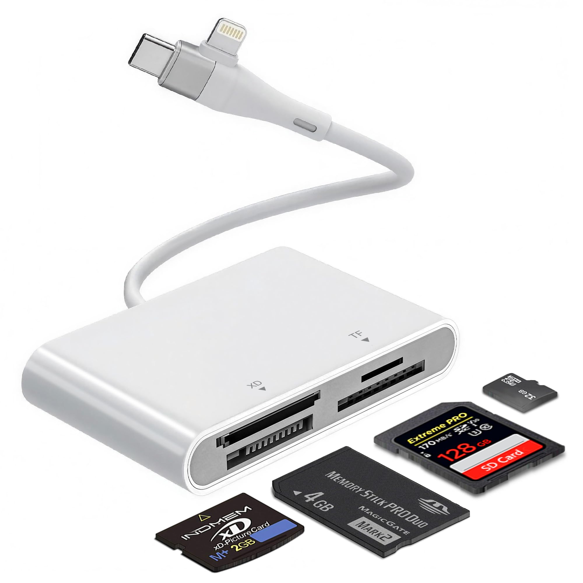 Amazon.co.jp: Memory Stick Pro Duoアダプター Lightning/USB-C用 - 4