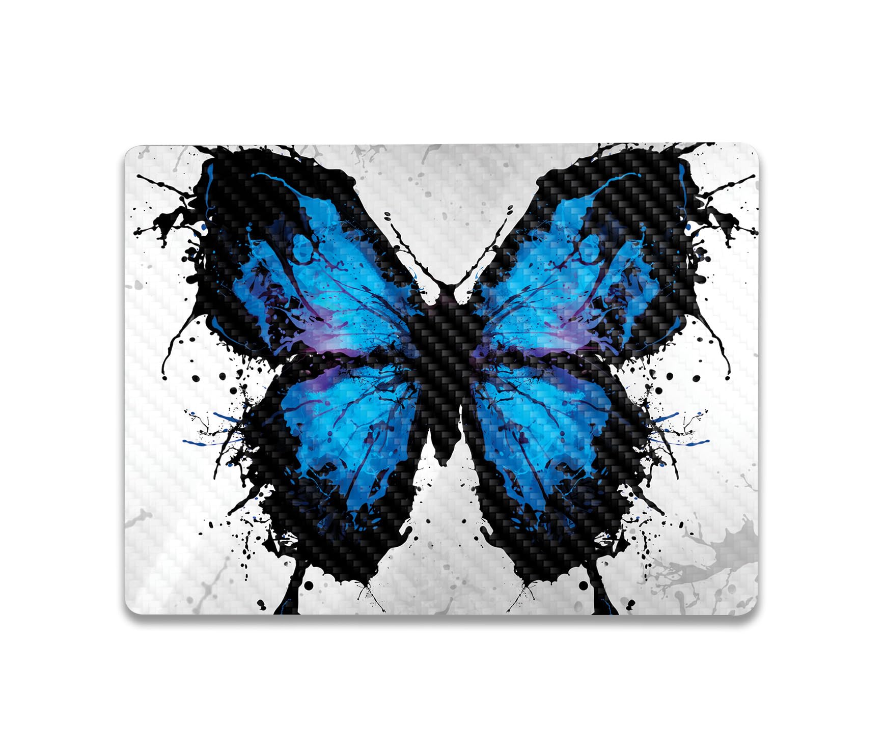MightySkins Carbon Fiber Skin Compatible With Microsoft Surface Laptop Go 3 (2023) Full Wrap Kit - Butterfly Splash | Protective, Durable Textured Carbon Fiber Finish | Easy To Apply | Made in the USA