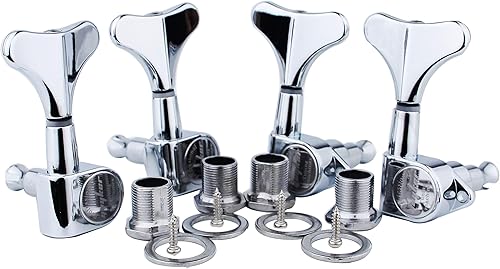 Miniatura 6 de Guyker Afinadores de bajo de guitarra (4 para la derecha) – Cabezal de afinación sellado, clavijas de afinación selladas, repuesto de cabezal