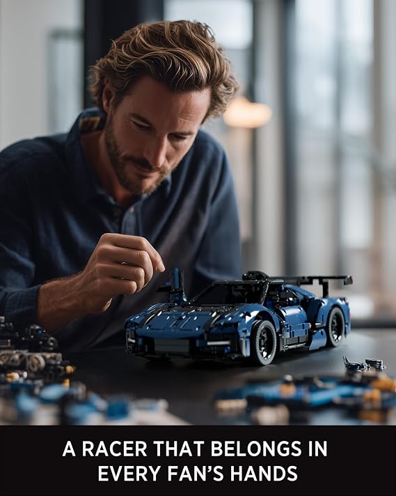 Nifeliz MCX Race Car Building Set for Adults, Collectible 1/12 Scale Sports Car Model Toy, Ideal Gift for Race Lovers (1,726 PCS, NF10321)
