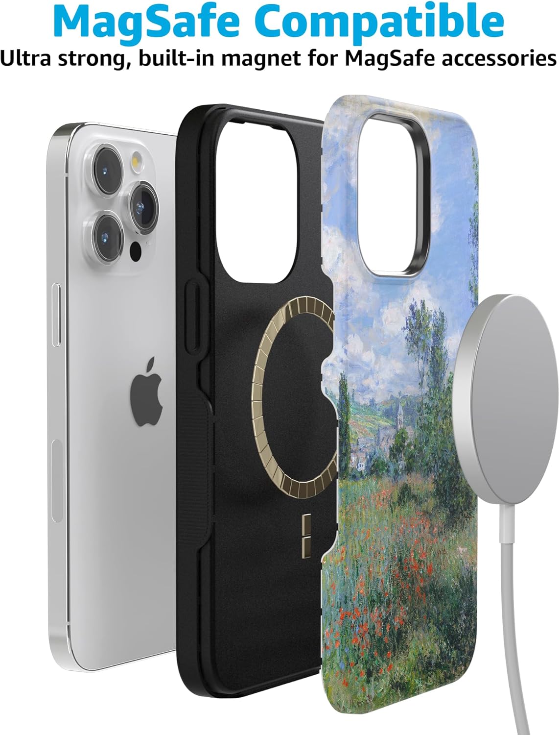 Casely iPhone 15 Pro Case | Monet's View | The Met Museum | Bold Protective Design | Compatible with MagSafe - Image 5
