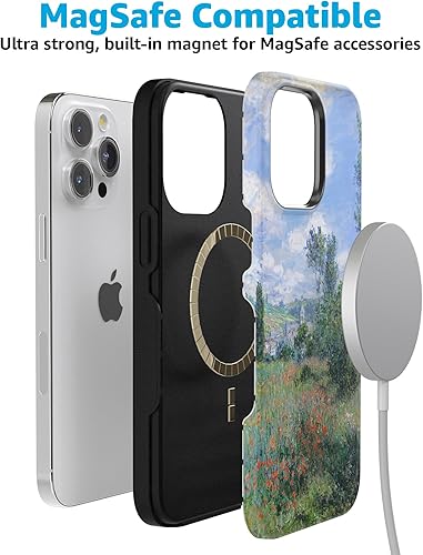 Vista 1206 de Casely Funda para iPhone 15 Pro Jardín Secreto Flores mixtas Funda atrevida Compatible con MagSafe y botón de acción Jardín Secreto Floral