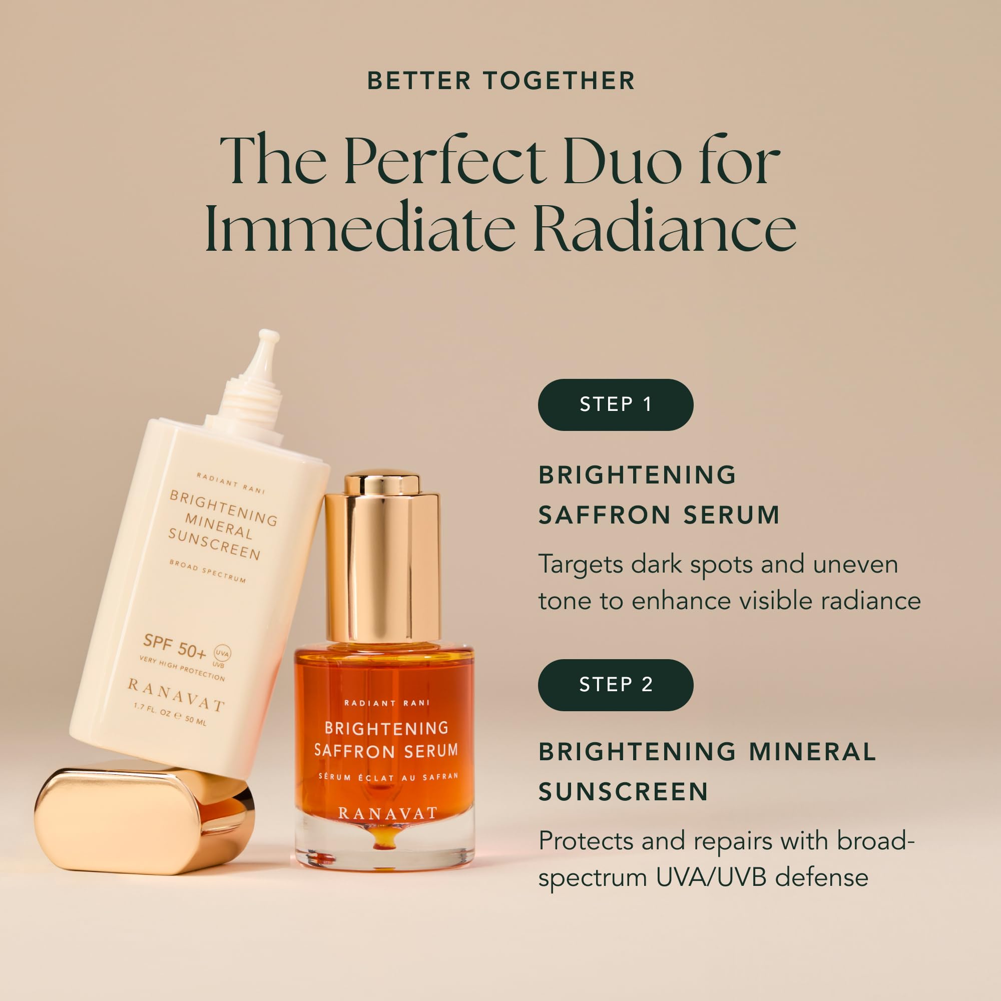 RANAVAT Brightening Mineral Face Sunscreen SPF 50 Broad-Spectrum