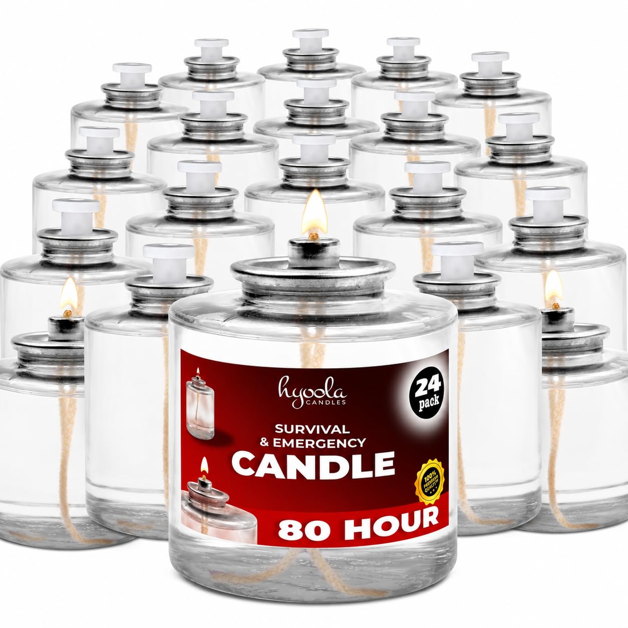 Amazon.com: Hyoola Long Burning Liquid Candles - 80 Hour Burn Time