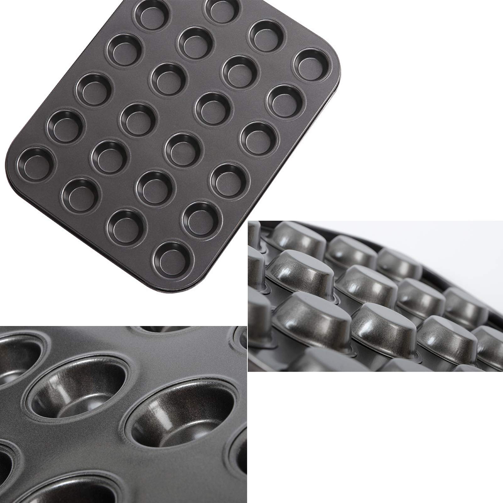 Stampo Silicone Per Muffin - 24 Forme, 3 Pezzi, Antiaderente, Senza BPA, Per Forno E Microonde - Foto 10